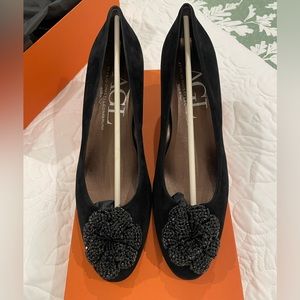 NWT AGL black suede heels. Size 41.
